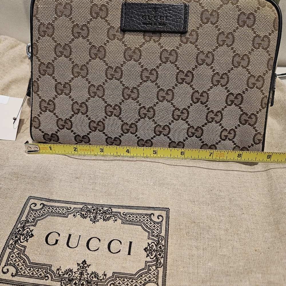 Gucci Original GG Guccissima Canvas Beige Fanny Pack Belt Bag New - Picture 6 of 13